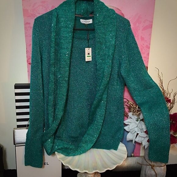 New with tags! Calvin Klein Sweater with Scarf! $100 - Picture 2 of 6